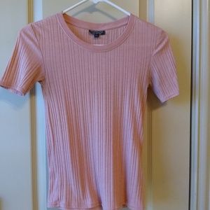 Topshop Pink Fitted Top